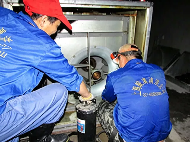 风机清洗作业中
