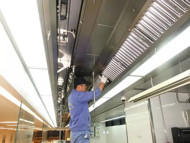 食堂油烟机清洗实拍