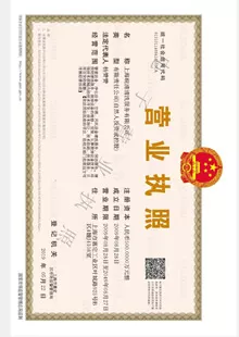 上海皖清清洗营业执照实拍图
